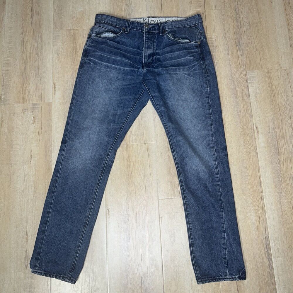 CK One Slouchy Slim Jeans Size 34 Calvin Klein Blue